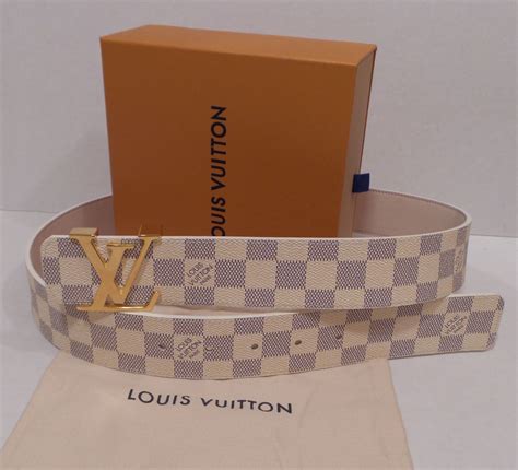 lv belt white and gold